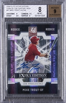 2009 Donruss Elite Extra Edition "Turn of the Century" #57 Mike Trout Signed Rookie Card (#061/149) - BGS NM-MT 8/BGS 9